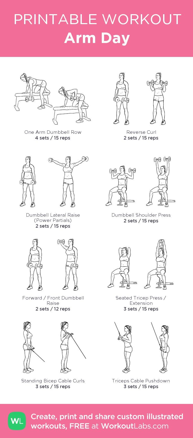 printable dumbbell workout